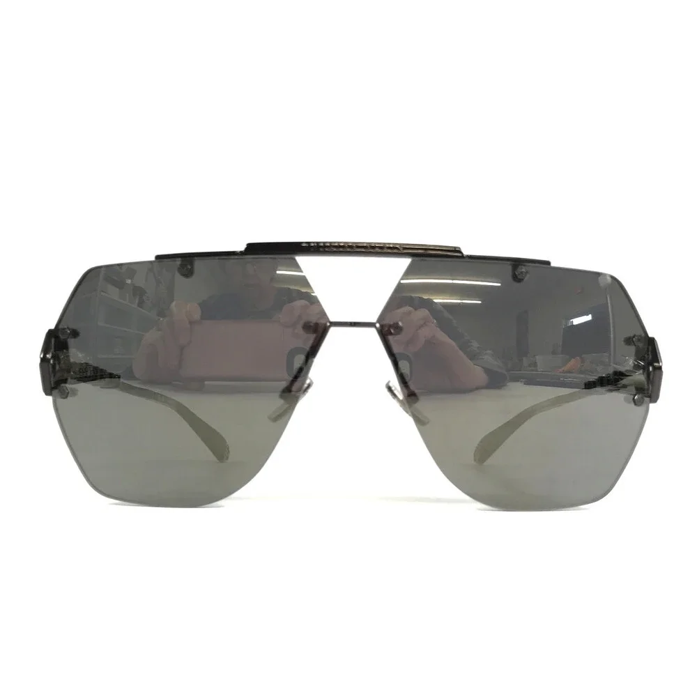 Philipp Plein Sunglasses SLEEK SPP111 COL. 672X Gunmetal Frames w/ Mirror Lenses